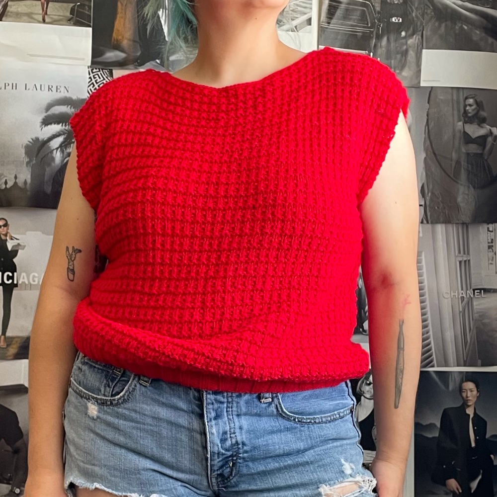 Vintage knit sweater vest